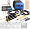 LH55-T2-NS2 Wood Burner kit offers adjustable temperature control ranging from 200℃ to 750℃,Wood Burning kit with 2 Detachable Wood Burning Tool Pens, 36 Wood burner Tips,professional wood burning kit